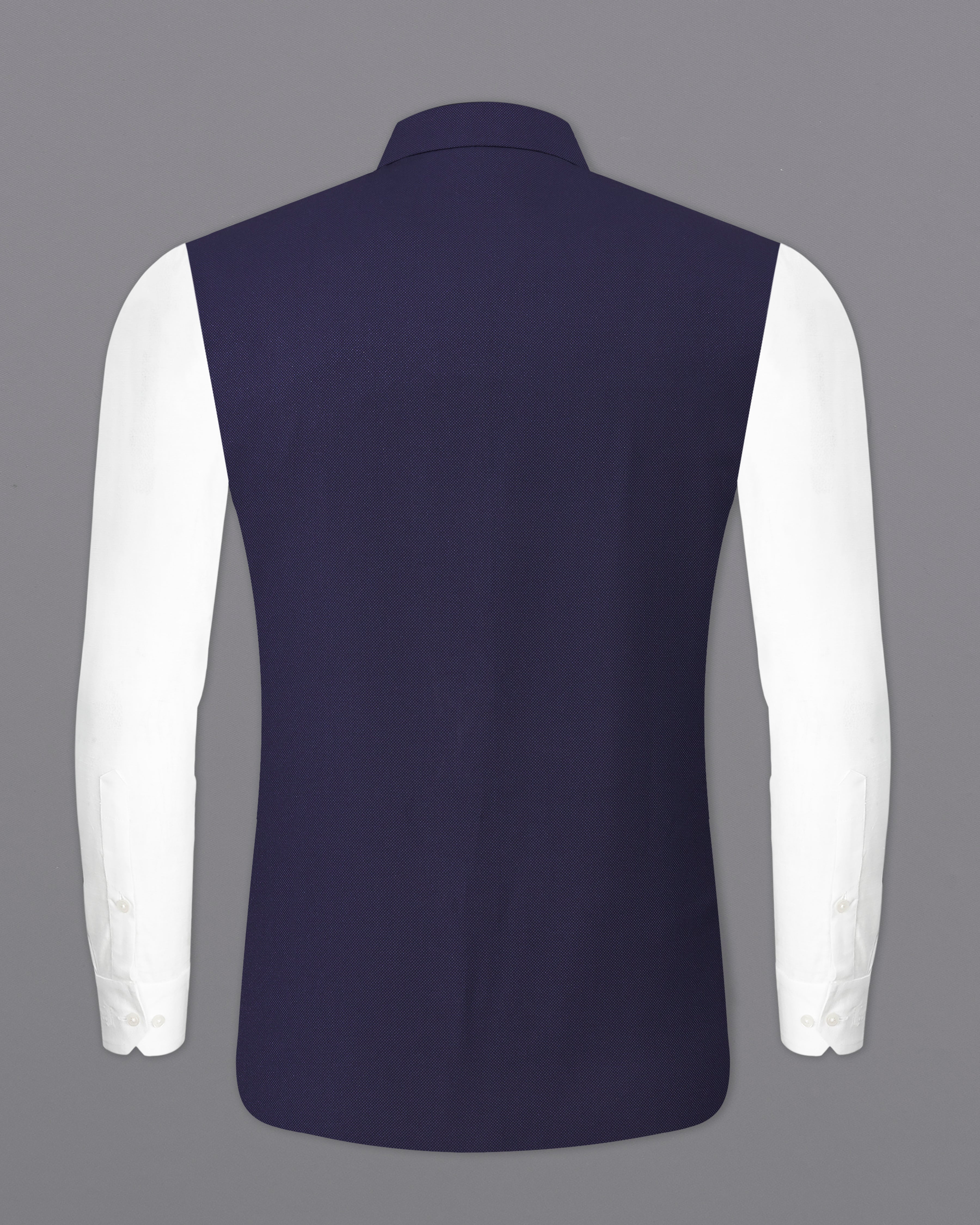 Ebony Clay Navy Blue  Nehru Jacket