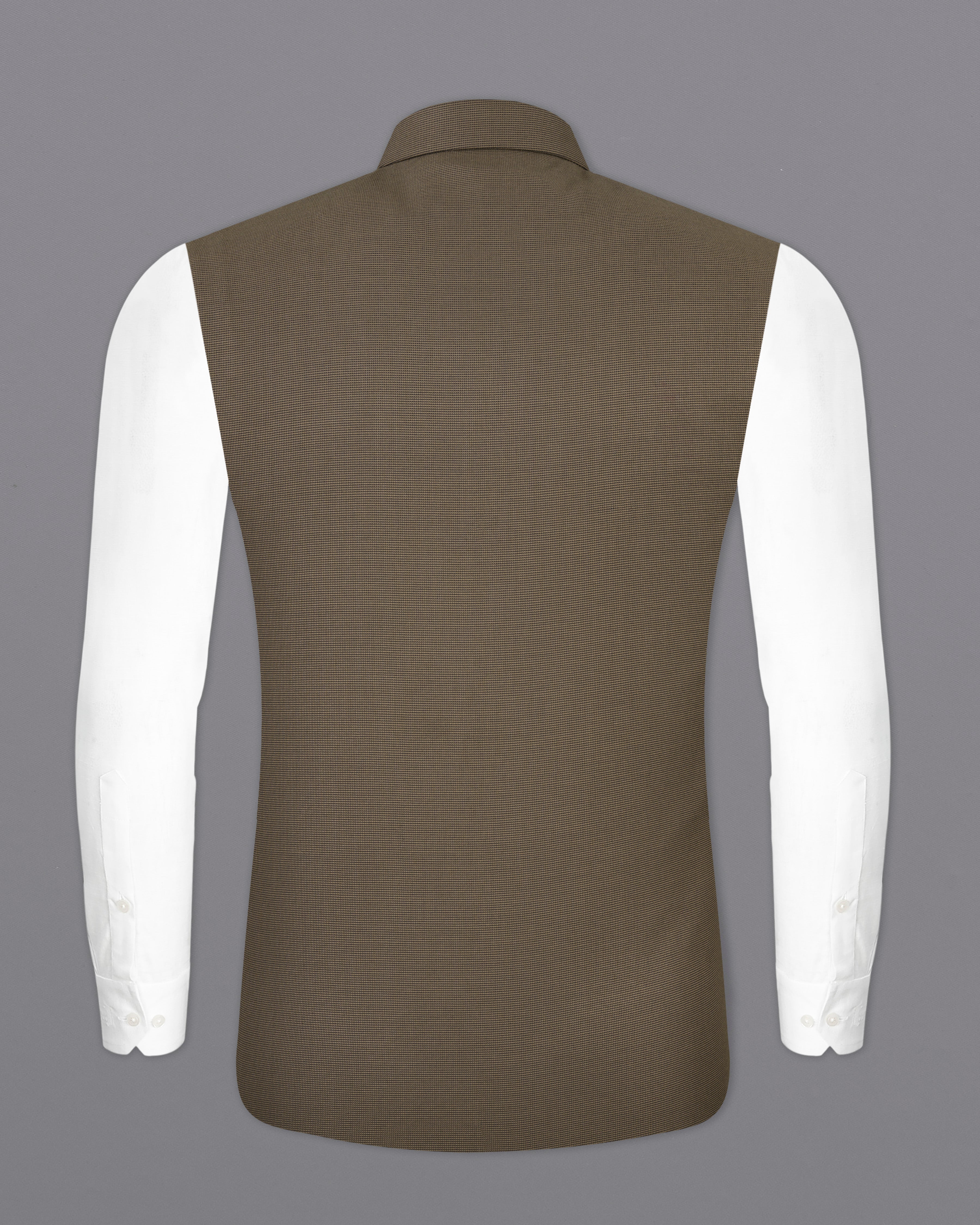 Fuscous Brown Nehru Jacket WC2514-38, WC2514-39, WC2514-40, WC2514-42, WC2514-44, WC2514-46, WC2514-48, WC2514-50, WC2514-52