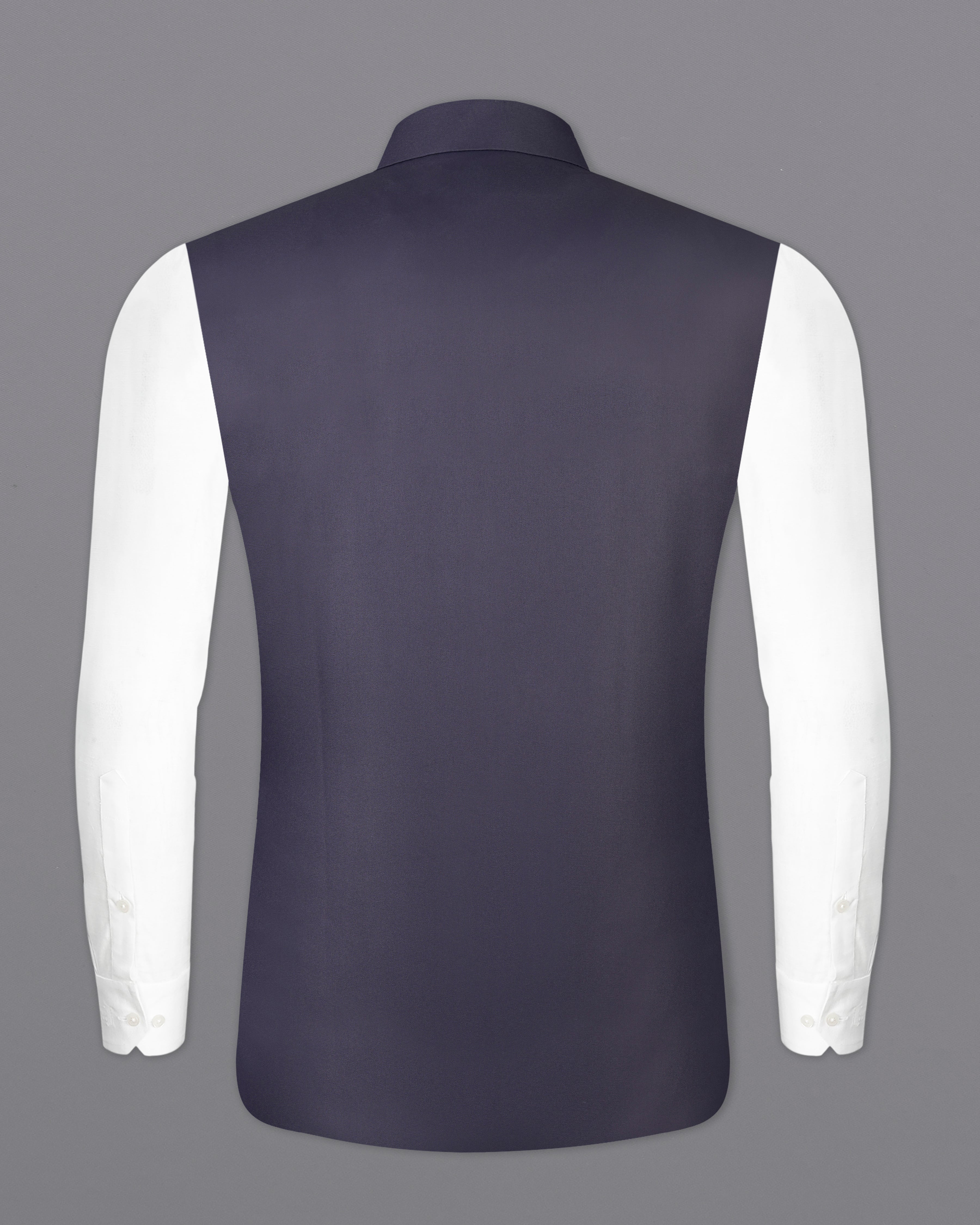 Gunmetal Blue Solid Nehru Jacket WC2563-38, WC2563-39, WC2563-40, WC2563-42, WC2563-44, WC2563-46, WC2563-48, WC2563-50, WC2563-52