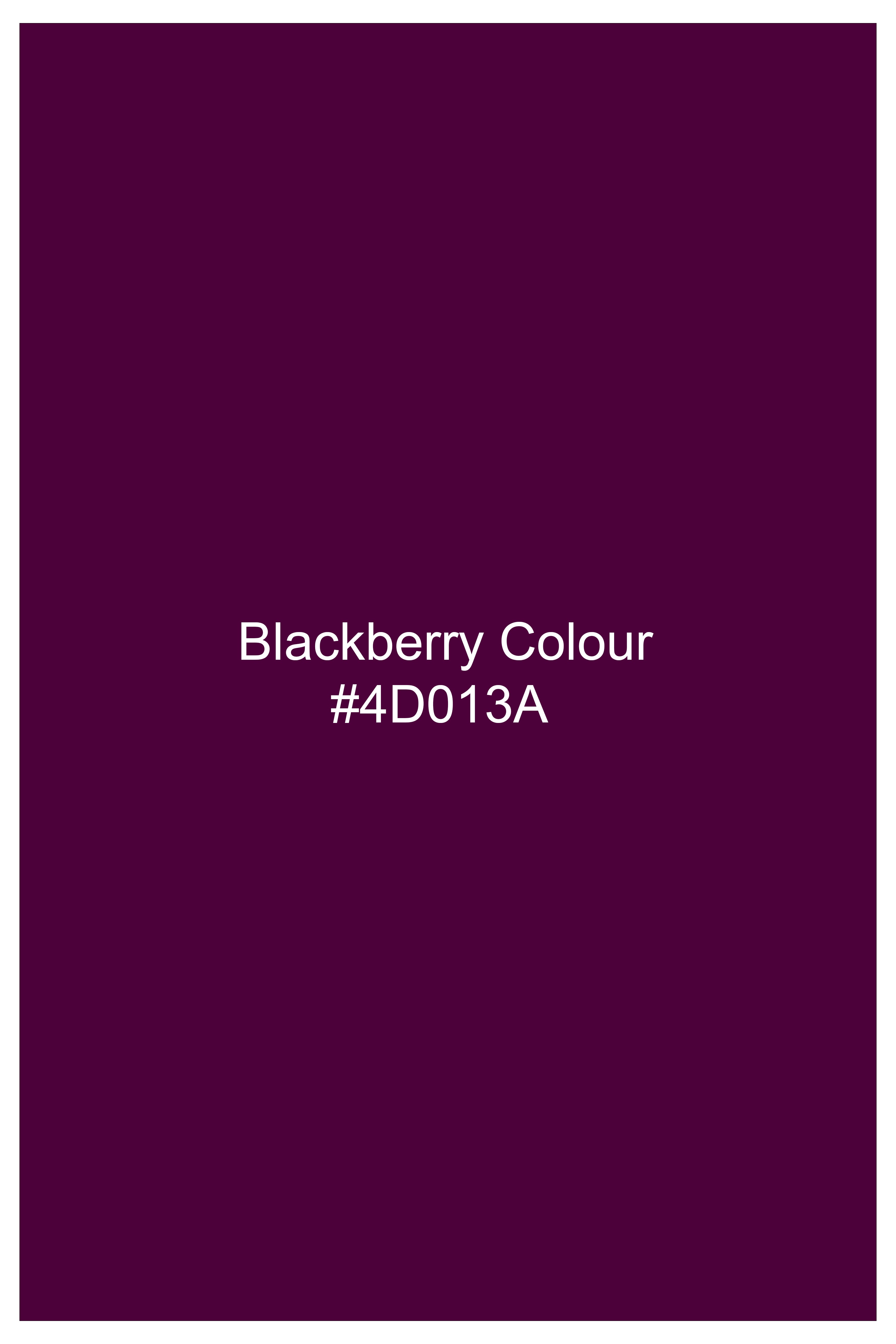 Blackberry Purple Velvet Thread And Sequin Embroidered Nehru Jacket