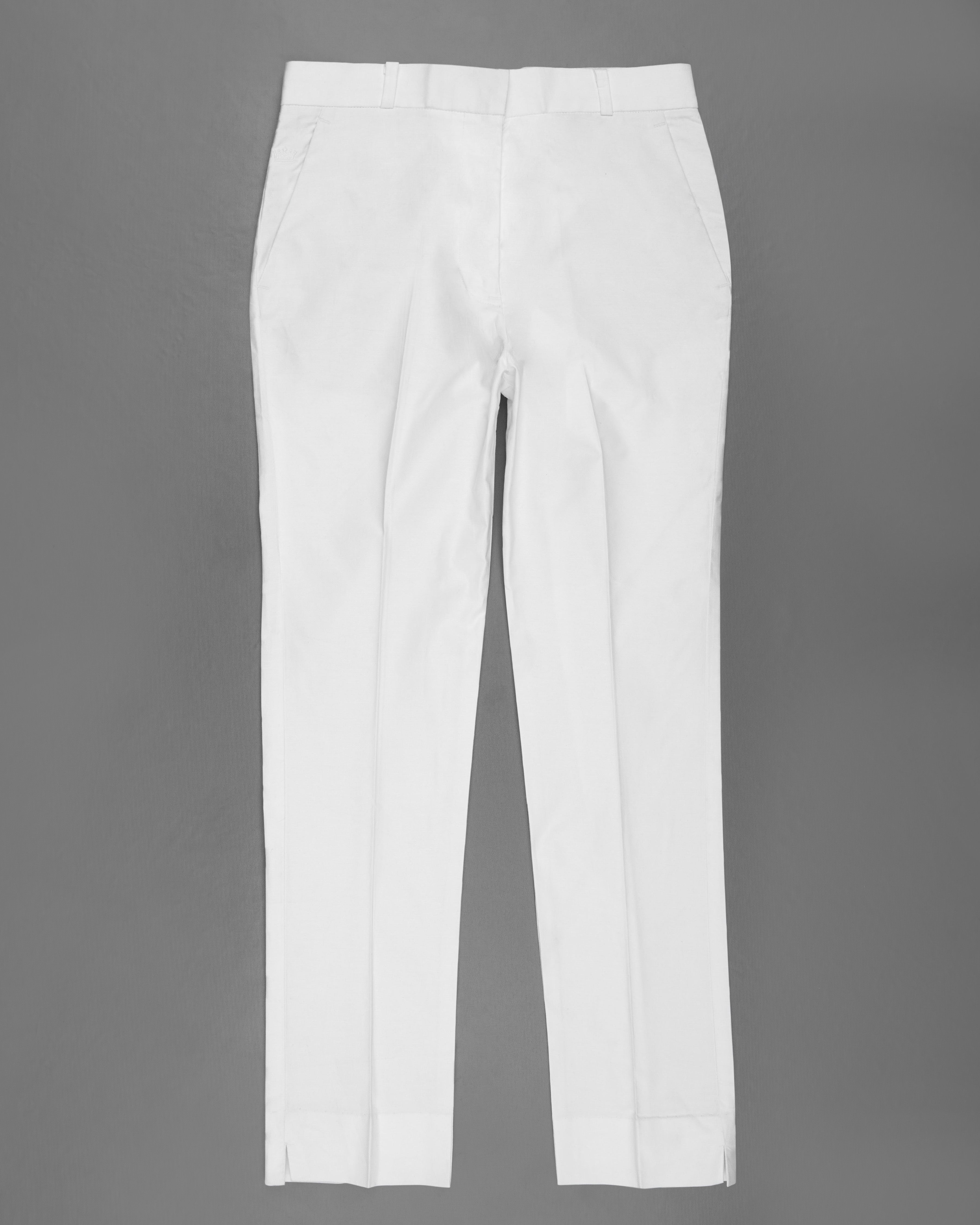 Bright White with Black Premium Cotton Women's Pant WOT005-24, WOT005-26, WOT005-28, WOT005-30, WOT005-32, WOT005-34