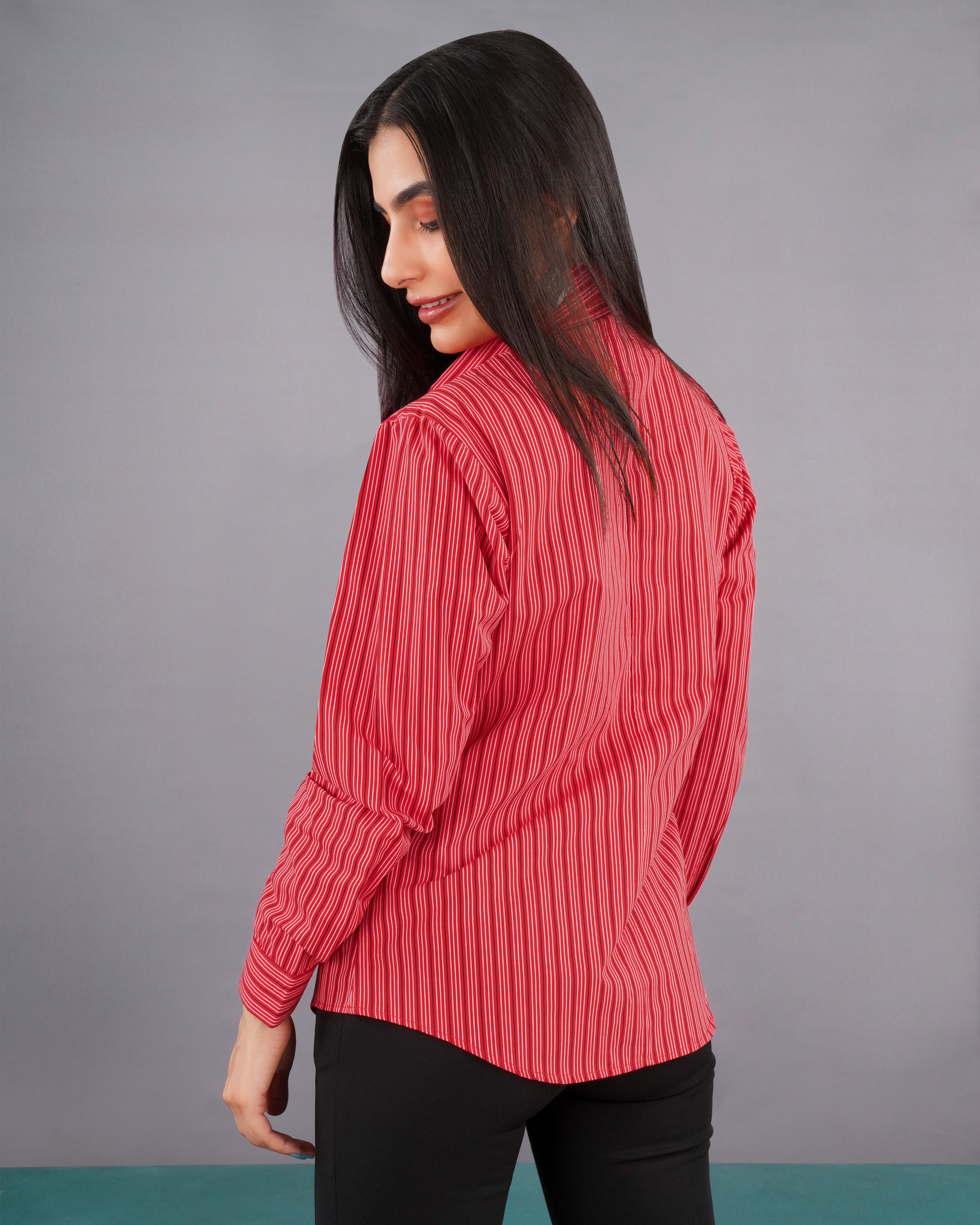 Cerise Red Striped Premium Cotton Shirt  WS005-MN-32, WS005-MN-34, WS005-MN-36, WS005-MN-38, WS005-MN-40, WS005-MN-42