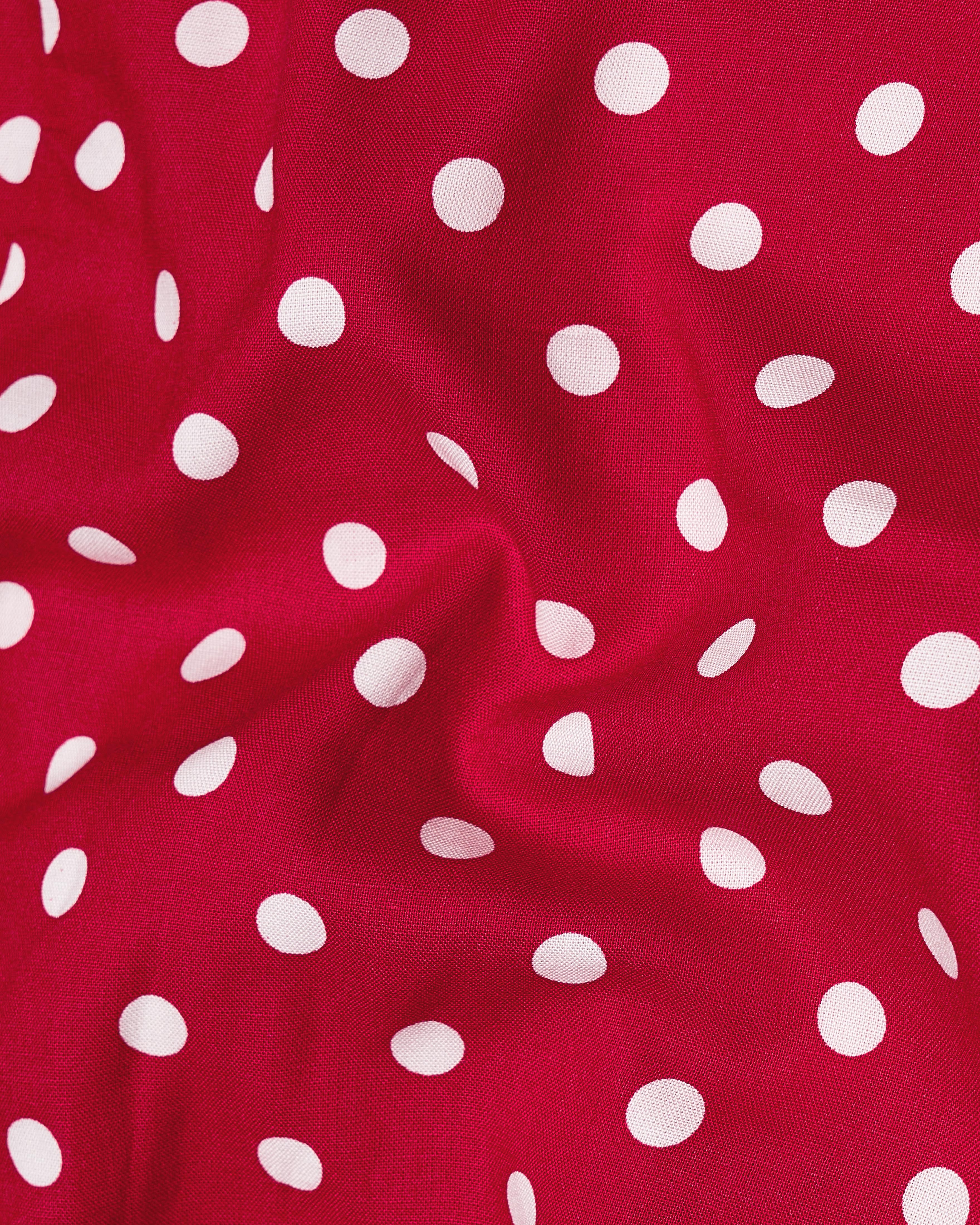 Shiraz Red Polka Dotted Premium Tencel Shirt WS016-32, WS016-34, WS016-36, WS016-38, WS016-40, WS016-42 WS016-32, WS016-34, WS016-36, WS016-38, WS016-40, WS016-42