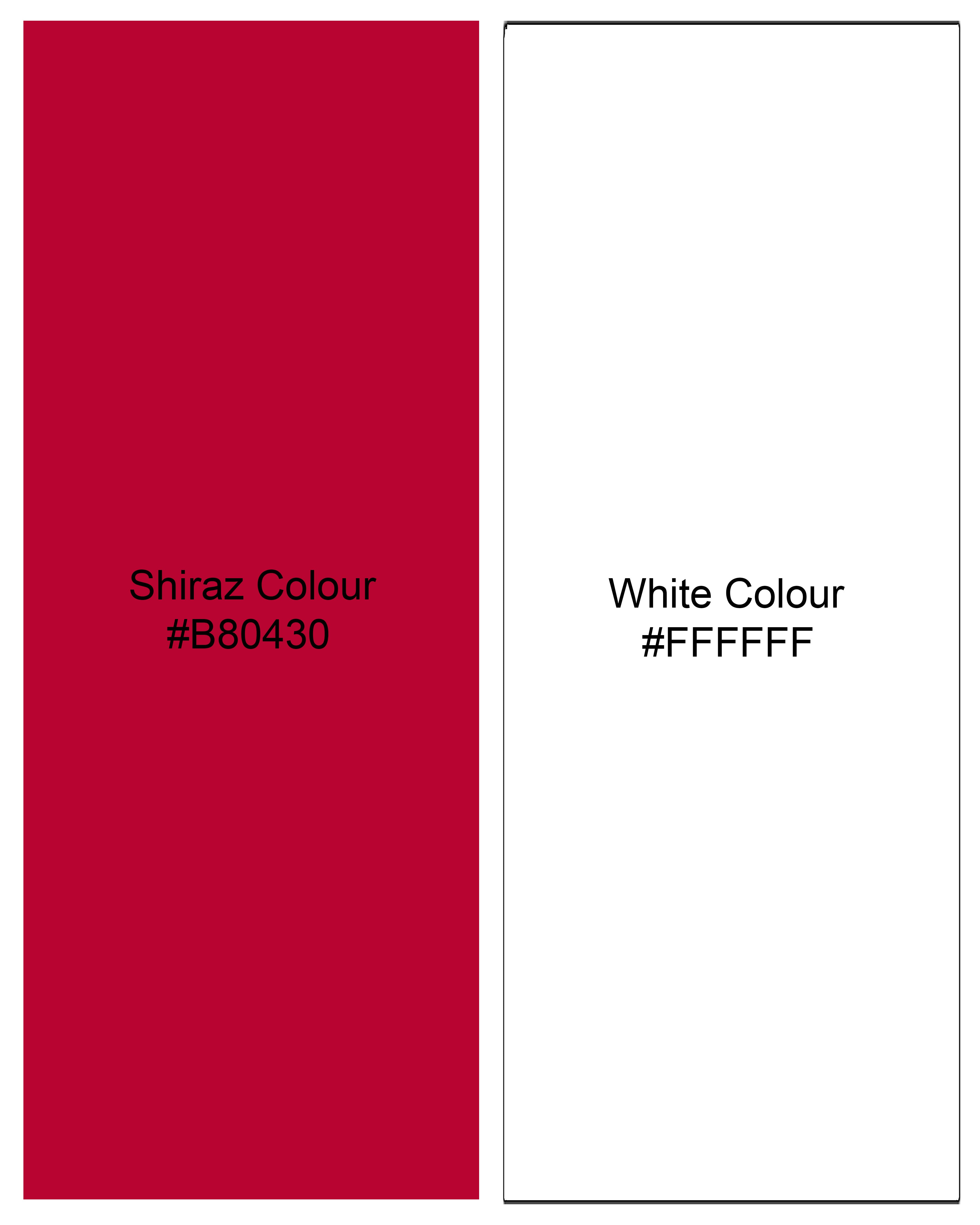 Shiraz Red Polka Dotted Premium Tencel Shirt WS016-32, WS016-34, WS016-36, WS016-38, WS016-40, WS016-42 WS016-32, WS016-34, WS016-36, WS016-38, WS016-40, WS016-42