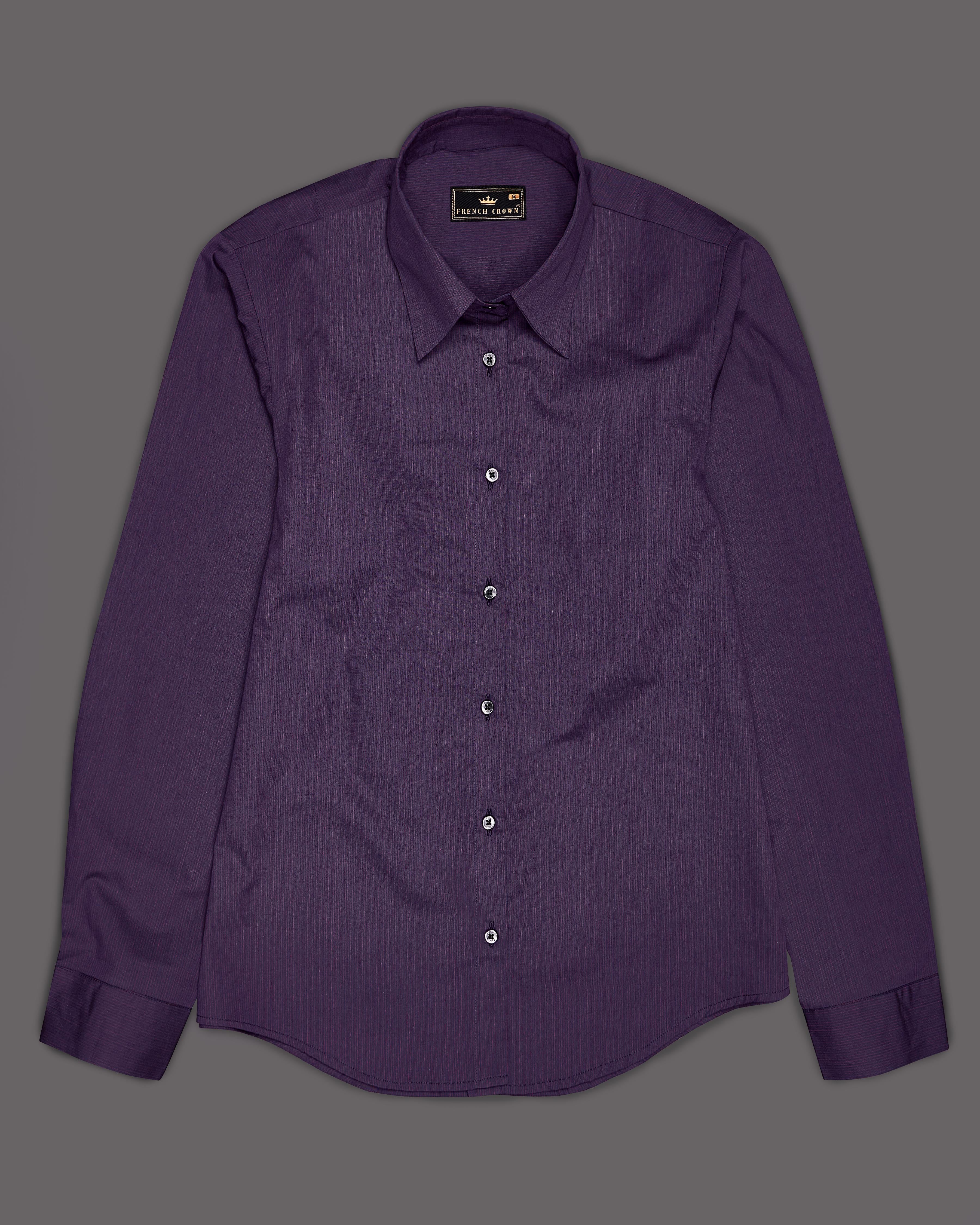 Thunder Violet Premium Cotton Shirt WS038-BLK-32, WS038-BLK-34, WS038-BLK-36, WS038-BLK-38, WS038-BLK-40, WS038-BLK-42