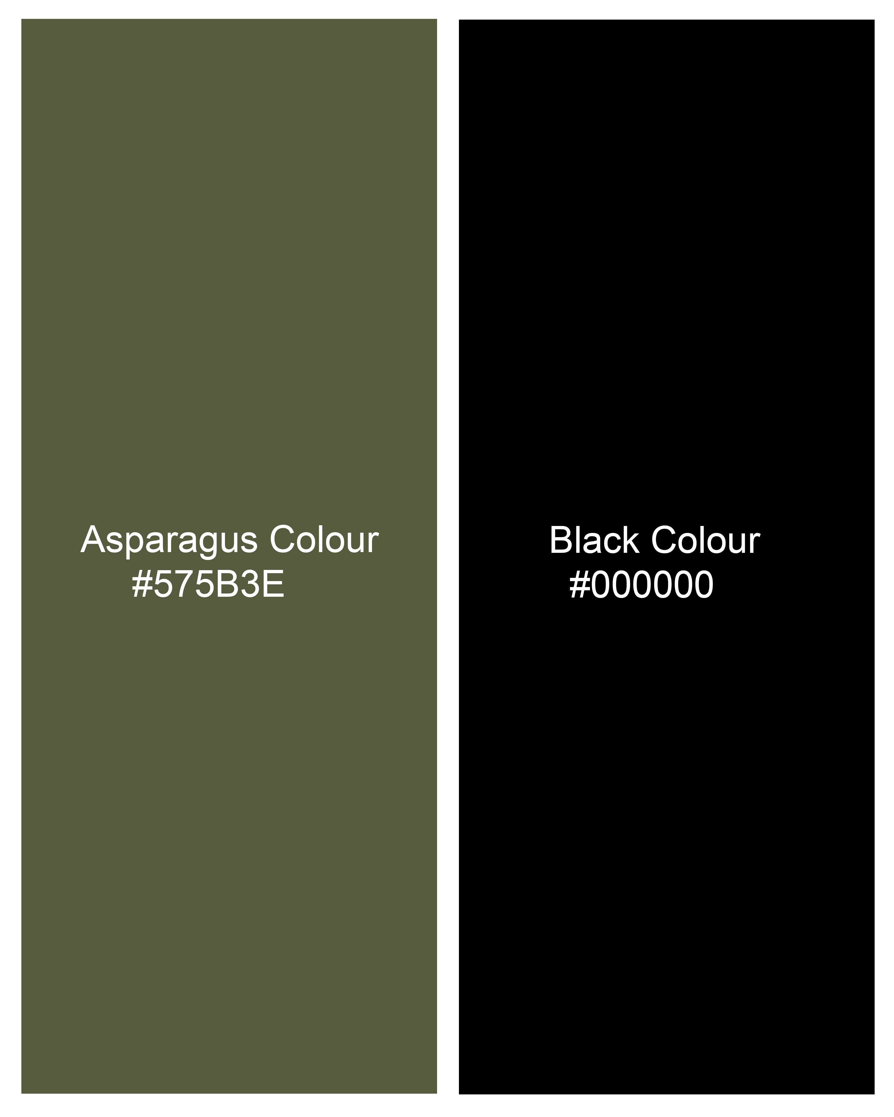 Asparagus Green Tiger Printed Premium Tencel Shirt