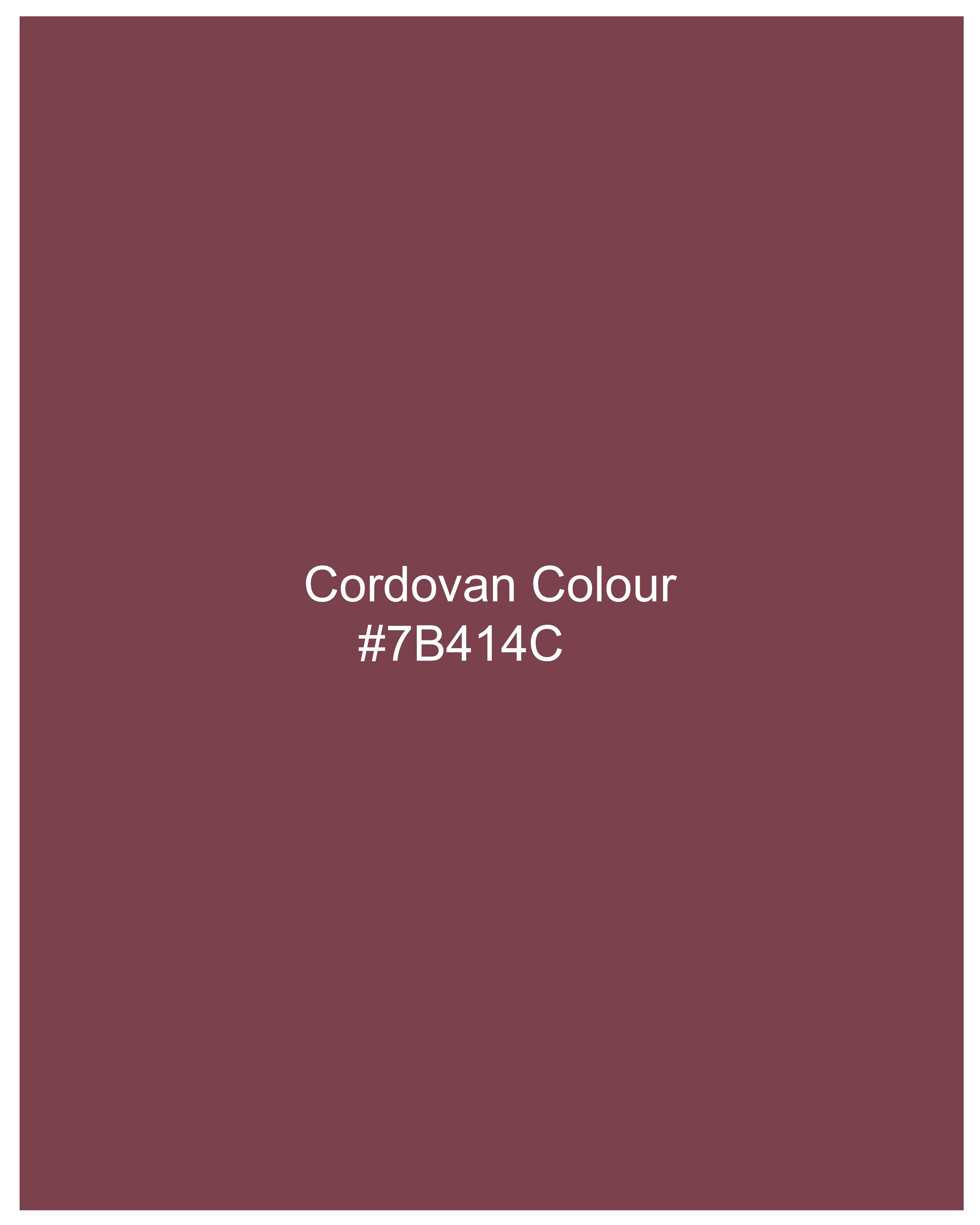 Cordovan Maroon Premium Cotton Shirt WS051-MN-32, WS051-MN-34, WS051-MN-36, WS051-MN-38, WS051-MN-40, WS051-MN-42
