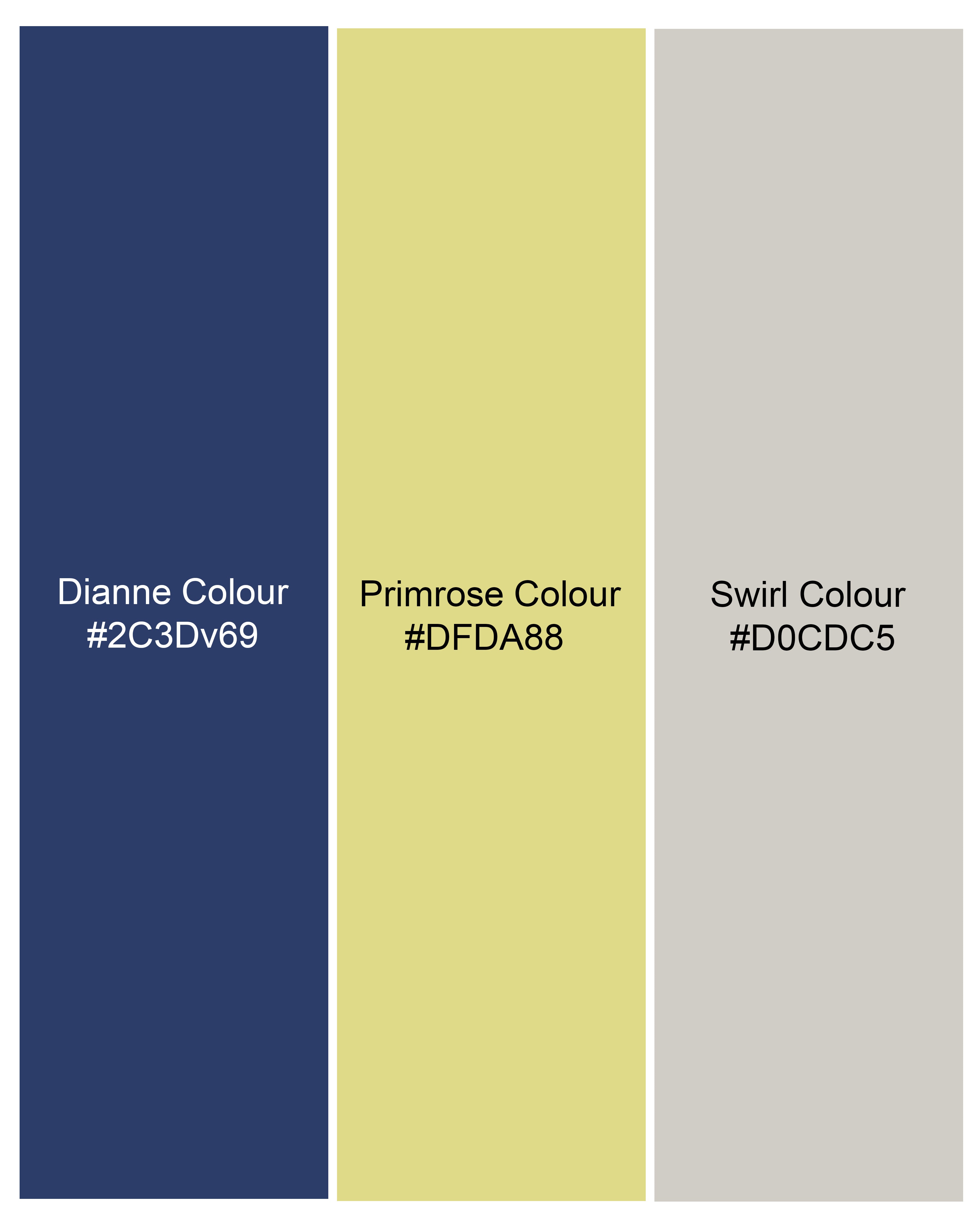 Dianne Blue Floral Printed Premium Cotton Shirt WS054-BLE-32, WS054-BLE-34, WS054-BLE-36, WS054-BLE-38, WS054-BLE-40, WS054-BLE-42