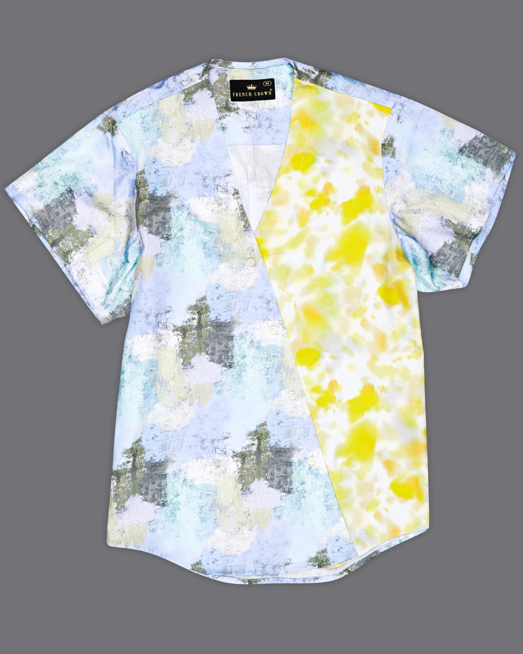 Moonstone Blue with Marble Printed Super Soft Premium Cotton Women’s Shirt WS068-WOC-32, WS068-WOC-34, WS068-WOC-36, WS068-WOC-38, WS068-WOC-40, WS068-WOC-42