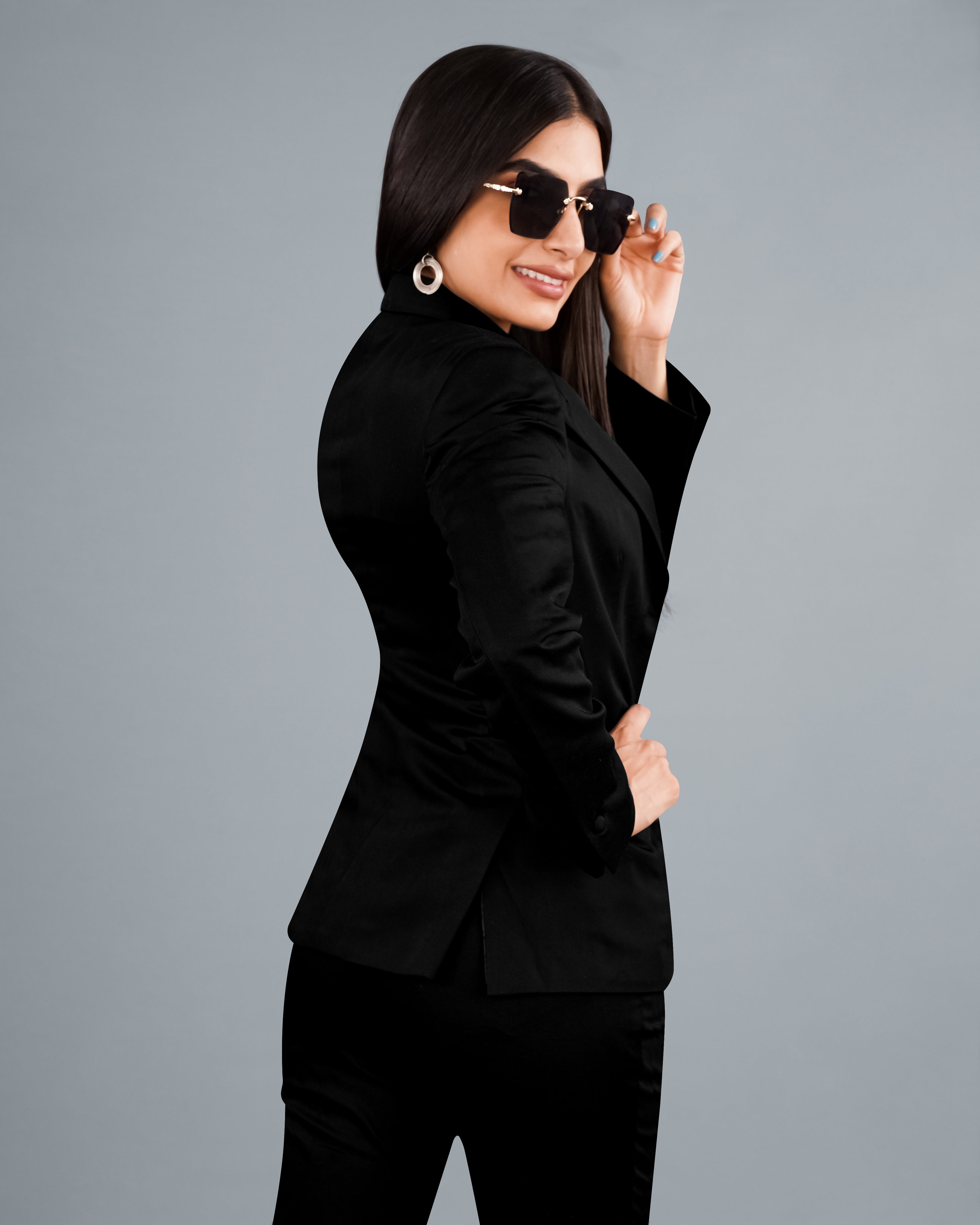 Jade Black Premium Cotton Women's Suit WST001-SB-FB-32, WST001-SB-FB-34, WST001-SB-FB-36, WST001-SB-FB-38, WST001-SB-FB-40, WST001-SB-FB-42