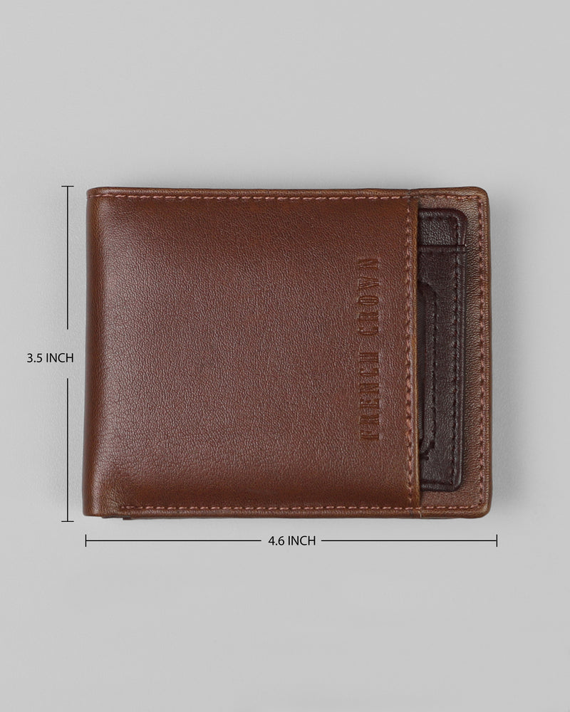 Tan with Black Vegan Leather Handcrafted Wallet and Card Holder Set